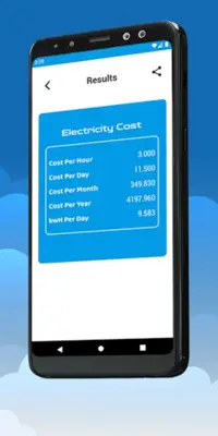 Electricity Cost Calculator P android App screenshot 0